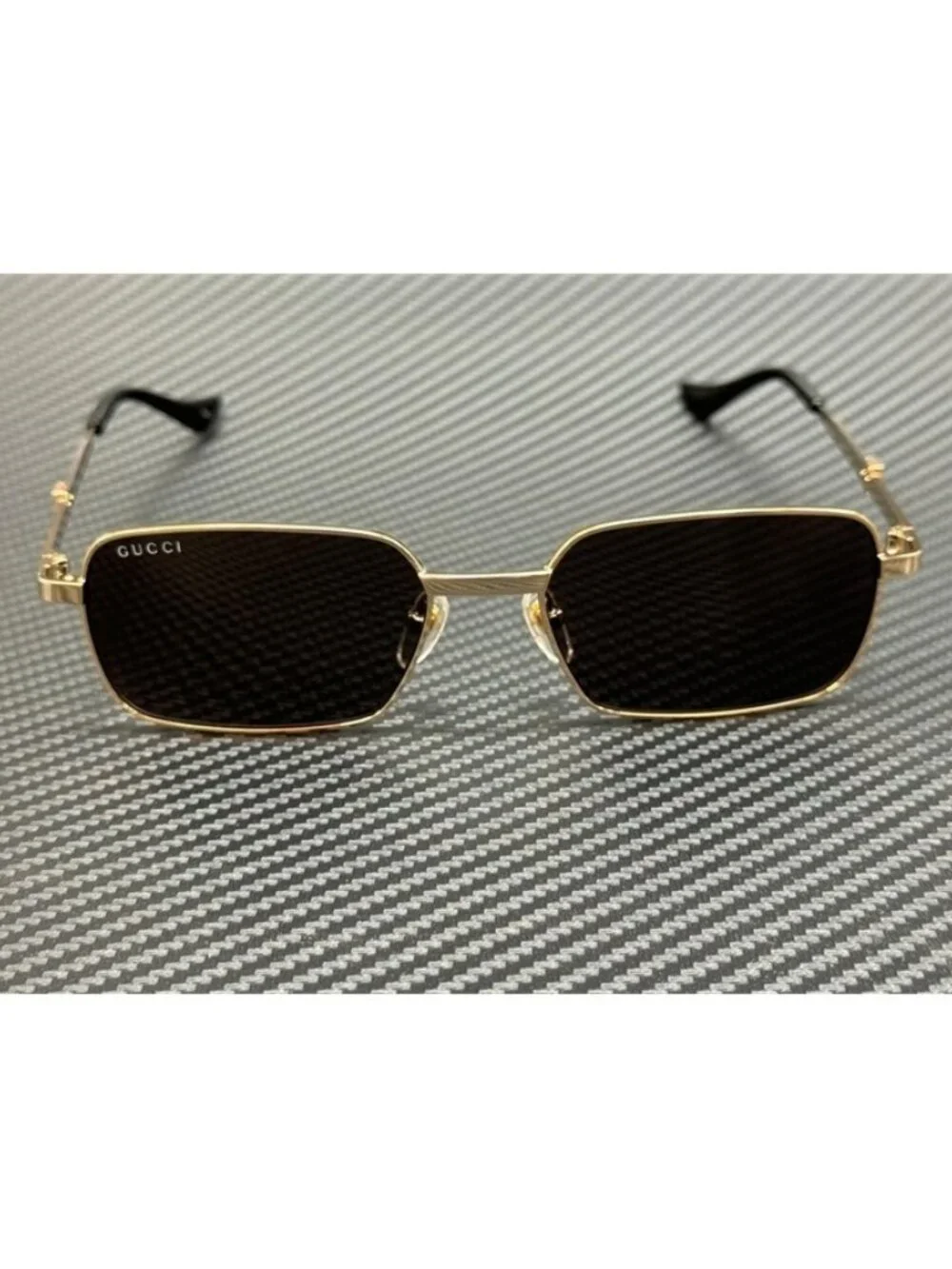 New Gucci Men Gold Sunglasses 56-18-145